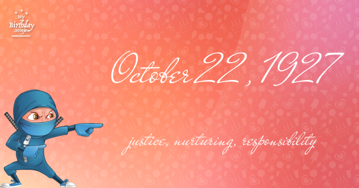 October 22, 1927 Birthday Ninja