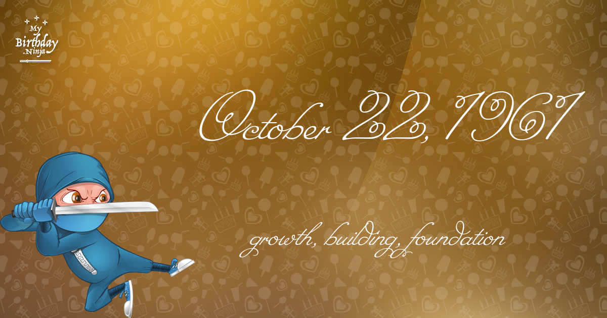October 22, 1961 Birthday Ninja Poster