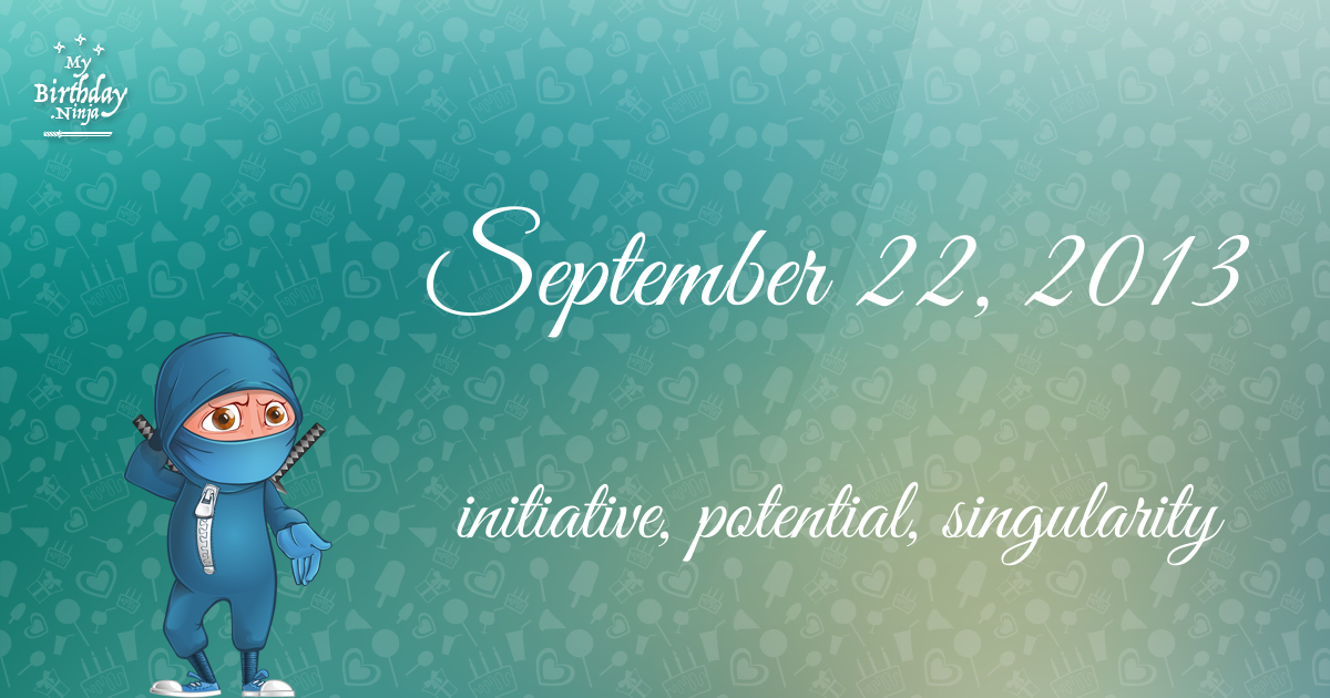 September 22, 2013 Birthday Ninja Poster