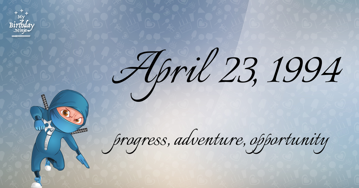 April 23, 1994 Birthday Ninja Poster