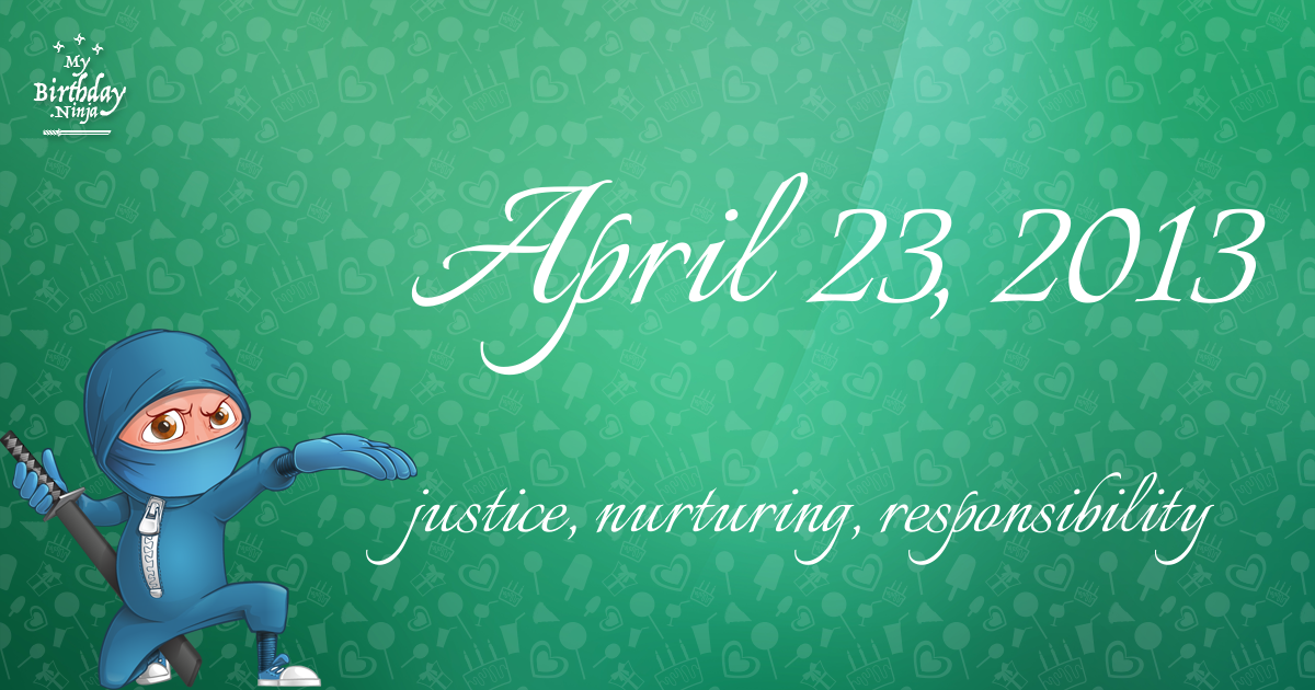April 23, 2013 Birthday Ninja Poster