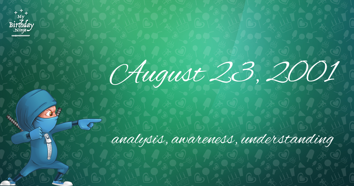 August 23, 2001 Birthday Ninja Poster