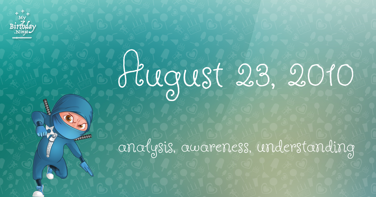 August 23, 2010 Birthday Ninja Poster