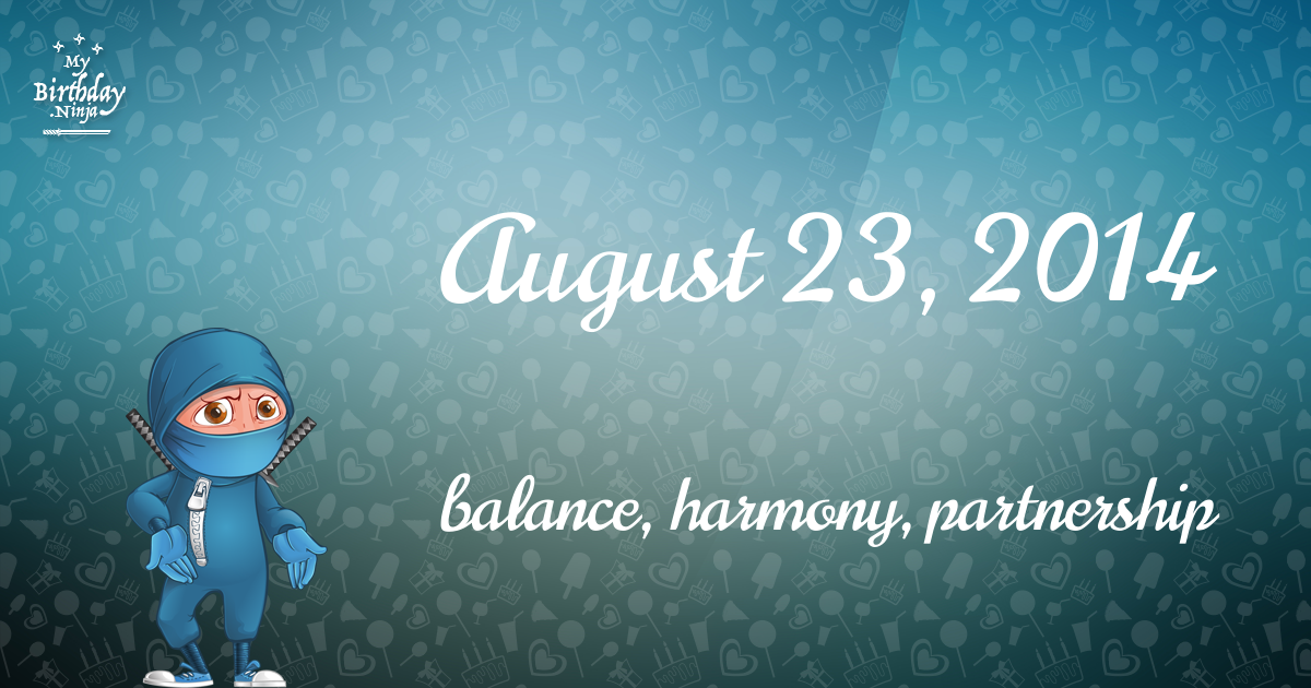 August 23, 2014 Birthday Ninja Poster