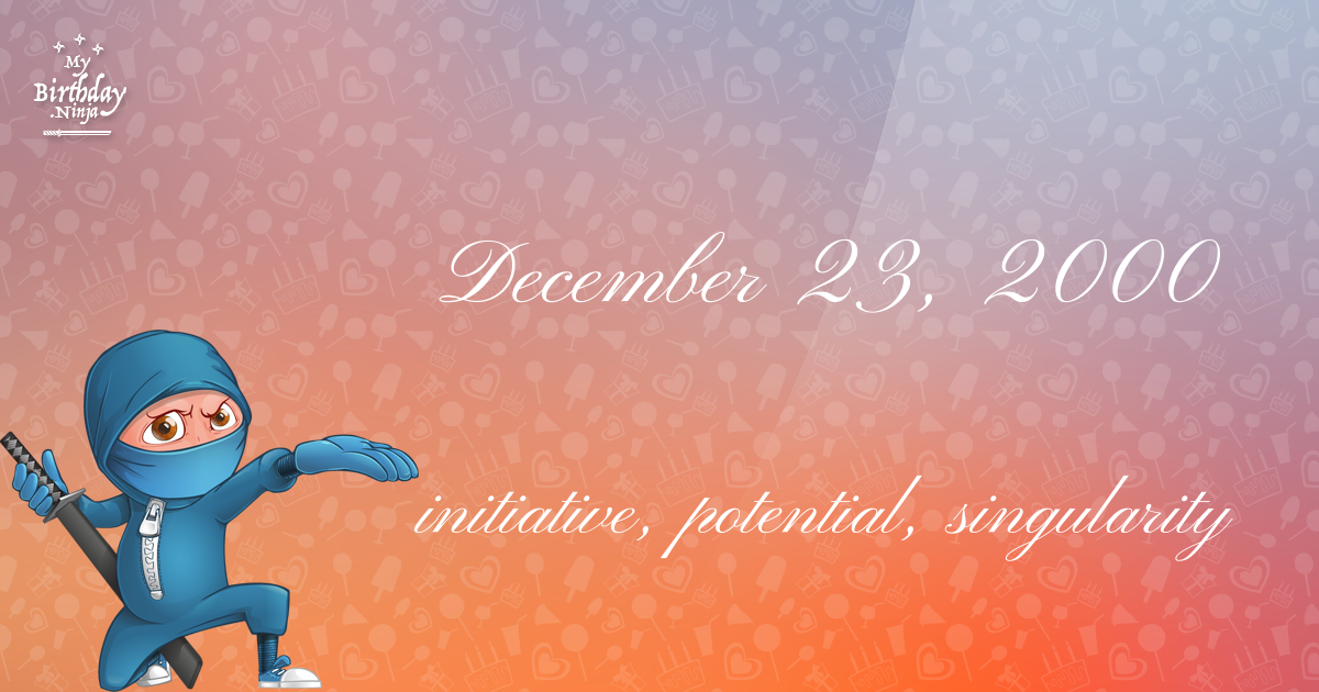 December 23, 2000 Birthday Ninja Poster
