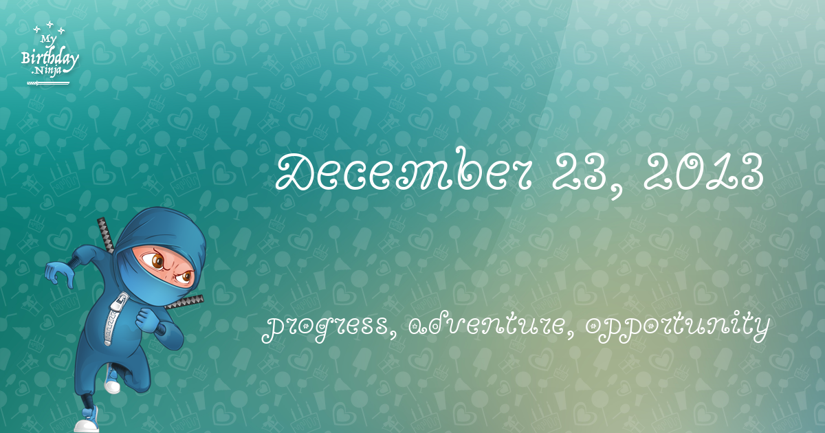 December 23, 2013 Birthday Ninja Poster
