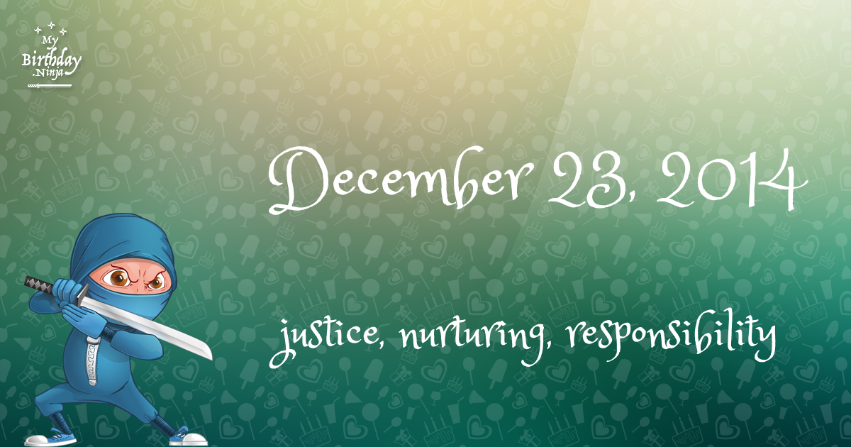 December 23, 2014 Birthday Ninja Poster