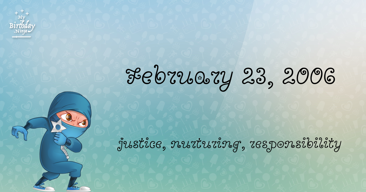 February 23, 2006 Birthday Ninja Poster
