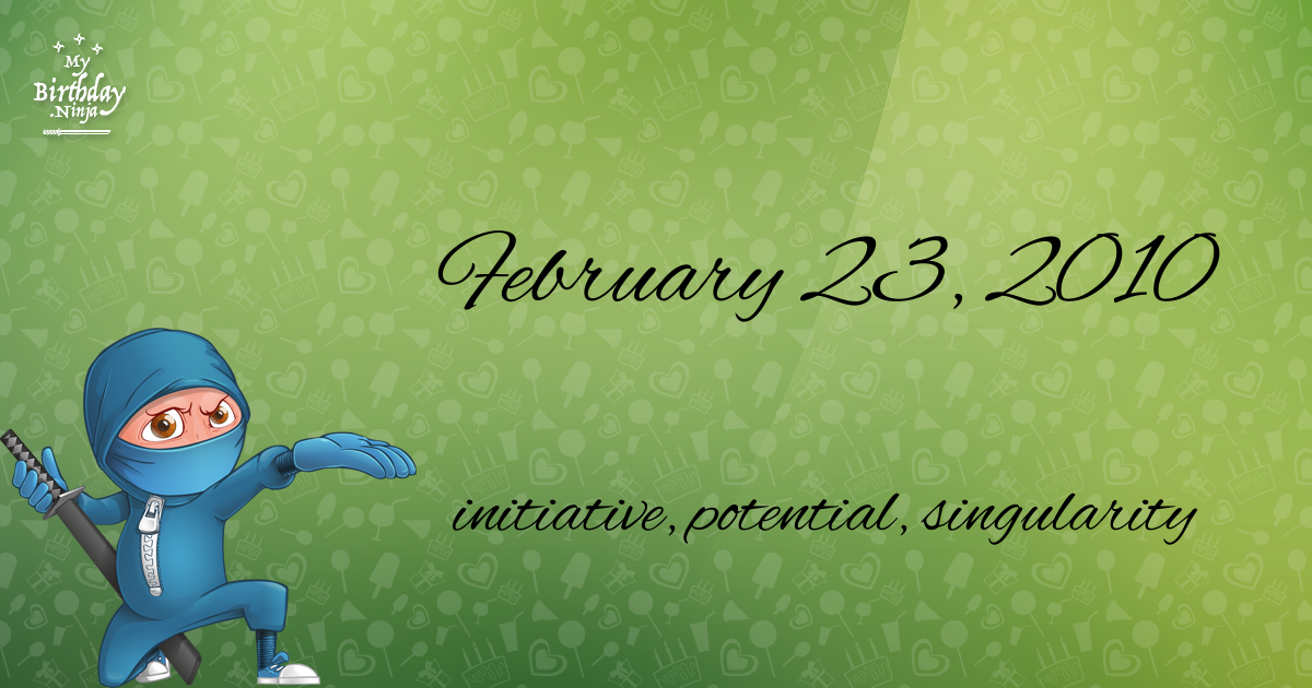 February 23, 2010 Birthday Ninja Poster