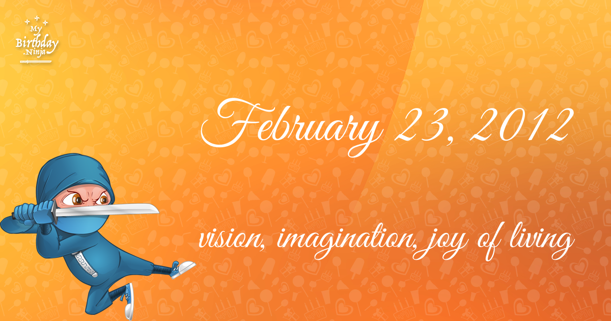 February 23, 2012 Birthday Ninja Poster