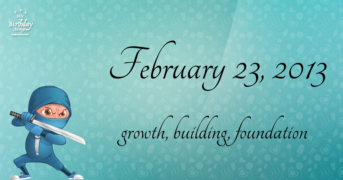 February 23, 2013 Birthday Ninja Poster