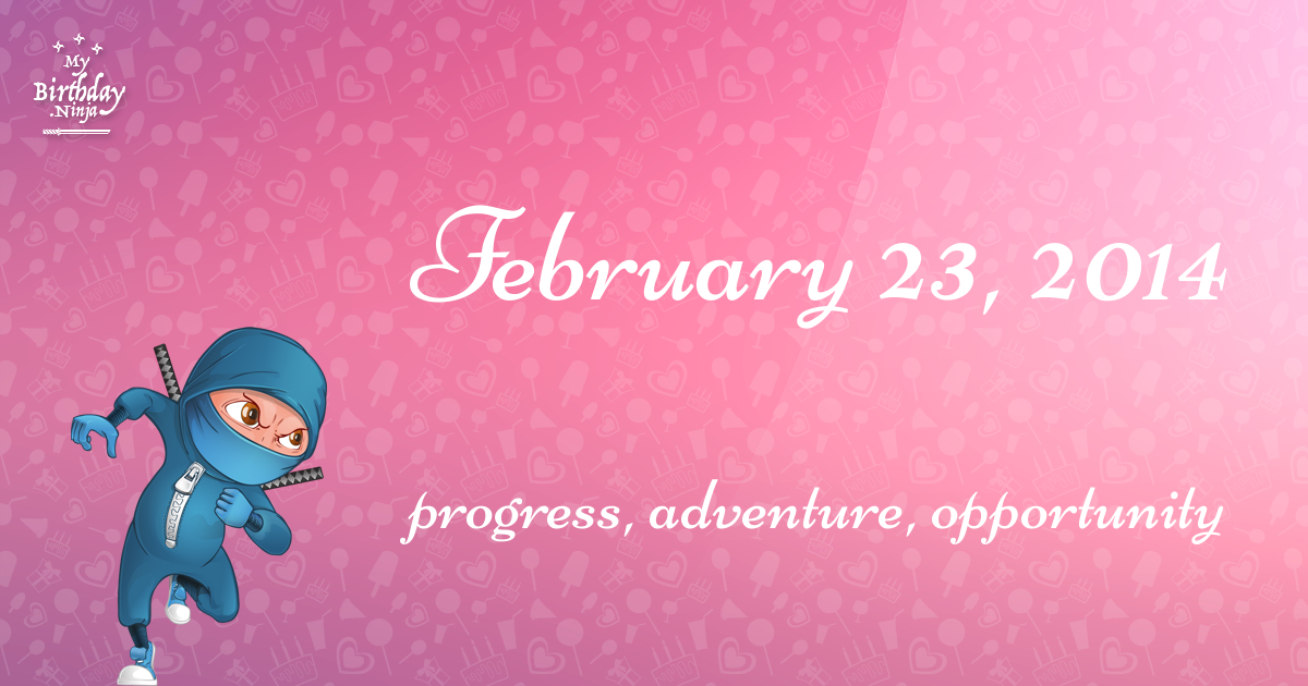 February 23, 2014 Birthday Ninja Poster