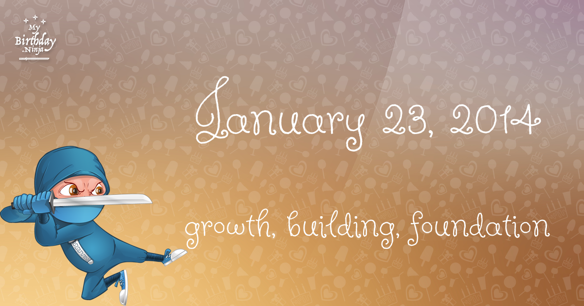 January 23, 2014 Birthday Ninja Poster