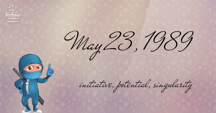 May 23, 1989 Birthday Ninja