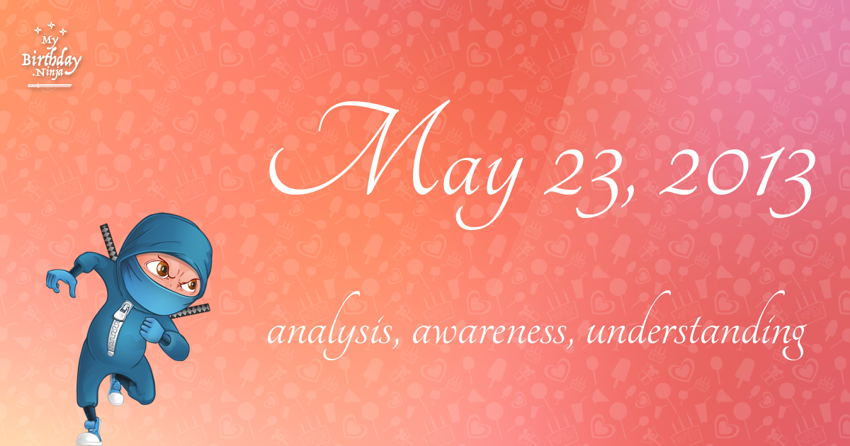 May 23, 2013 Birthday Ninja Poster