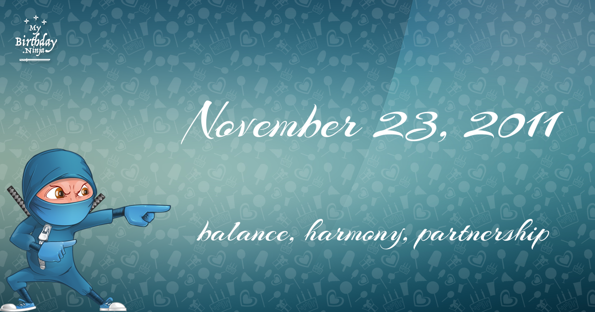 November 23, 2011 Birthday Ninja Poster