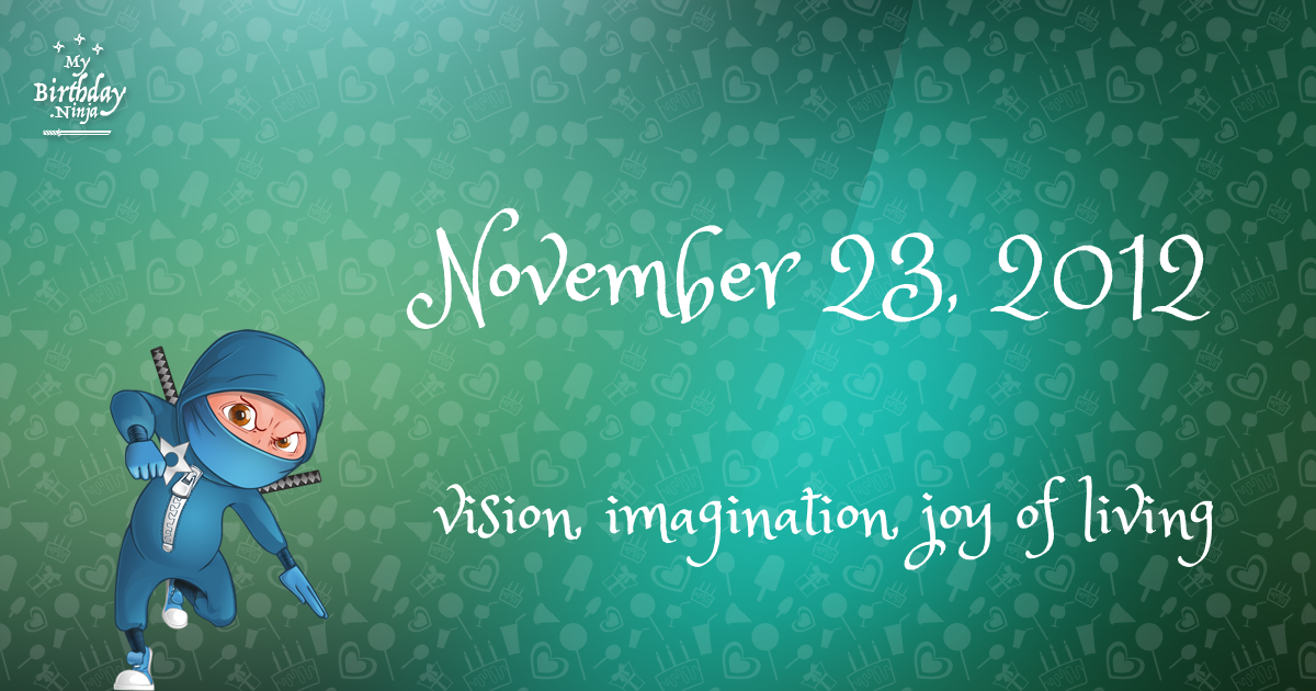 November 23, 2012 Birthday Ninja Poster