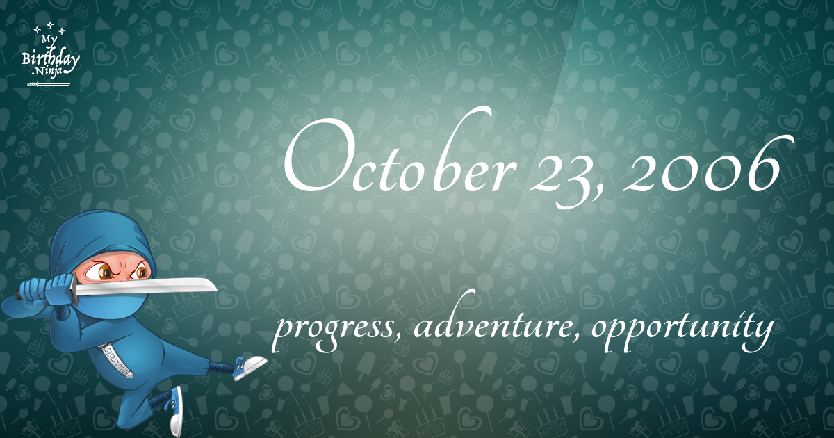October 23, 2006 Birthday Ninja Poster