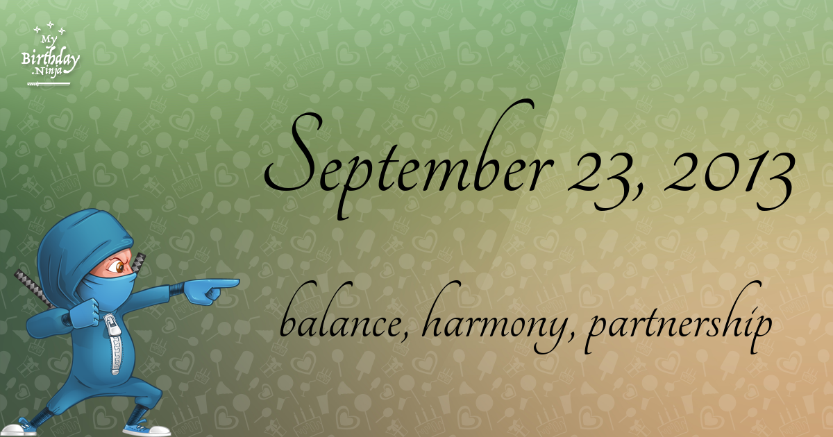 September 23, 2013 Birthday Ninja Poster