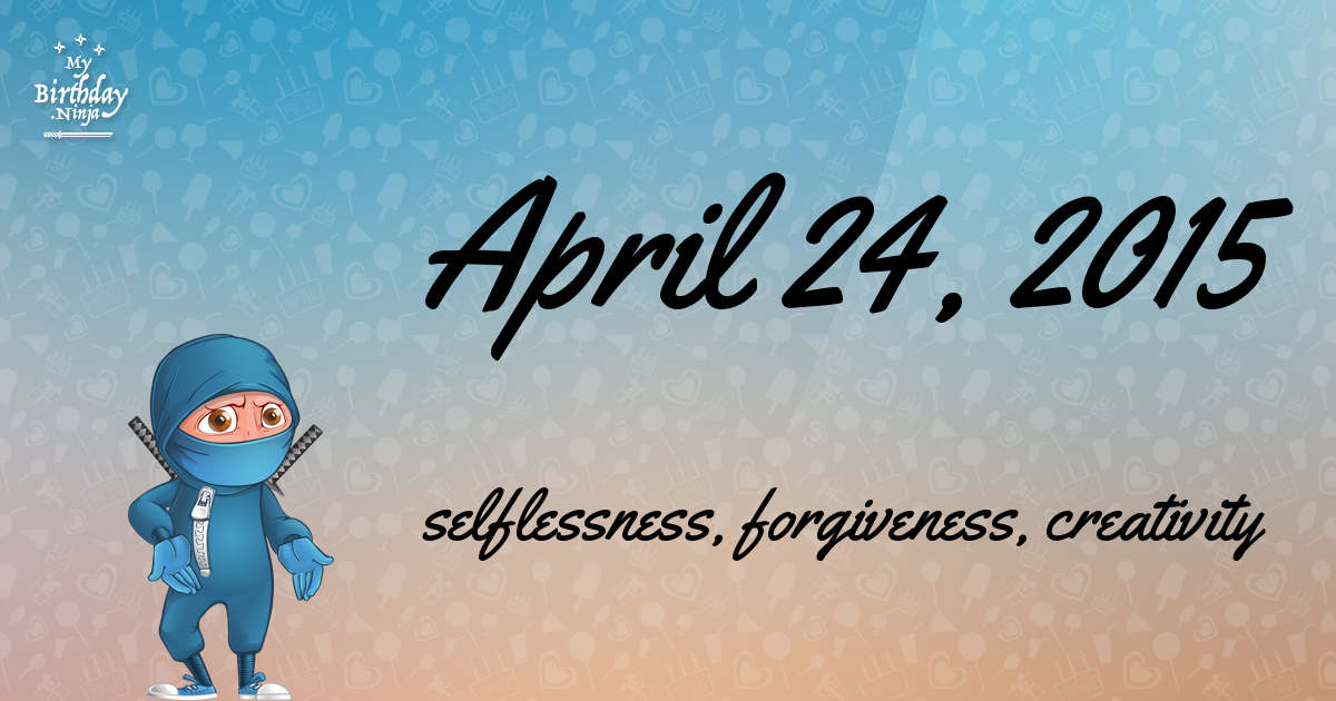 April 24, 2015 Birthday Ninja Poster