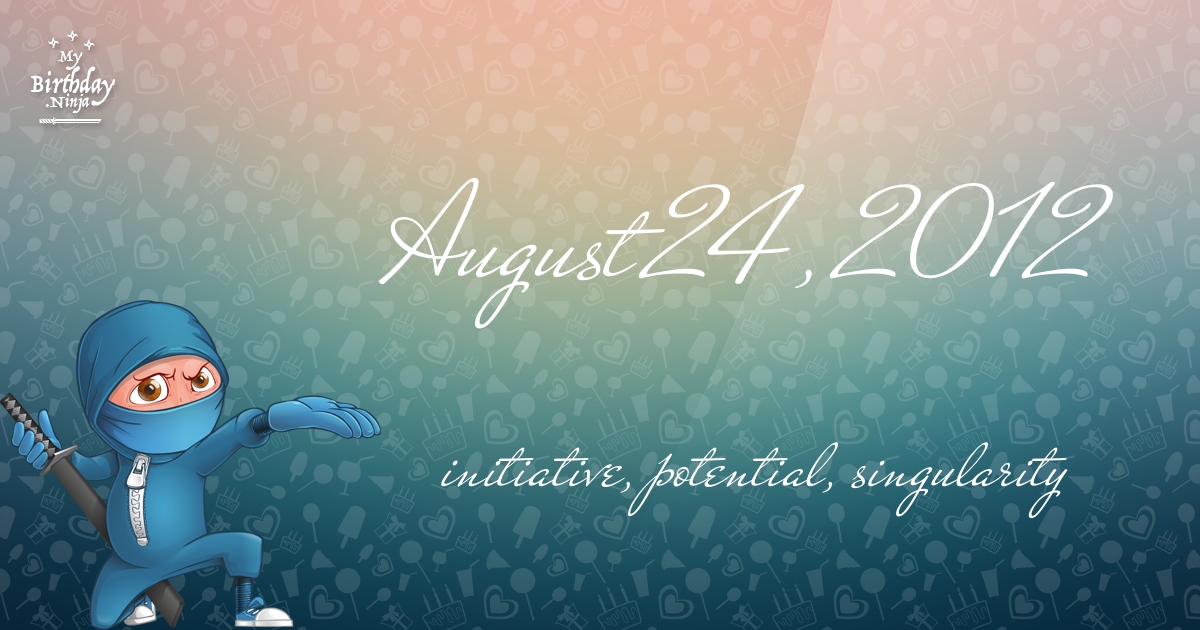 August 24, 2012 Birthday Ninja Poster
