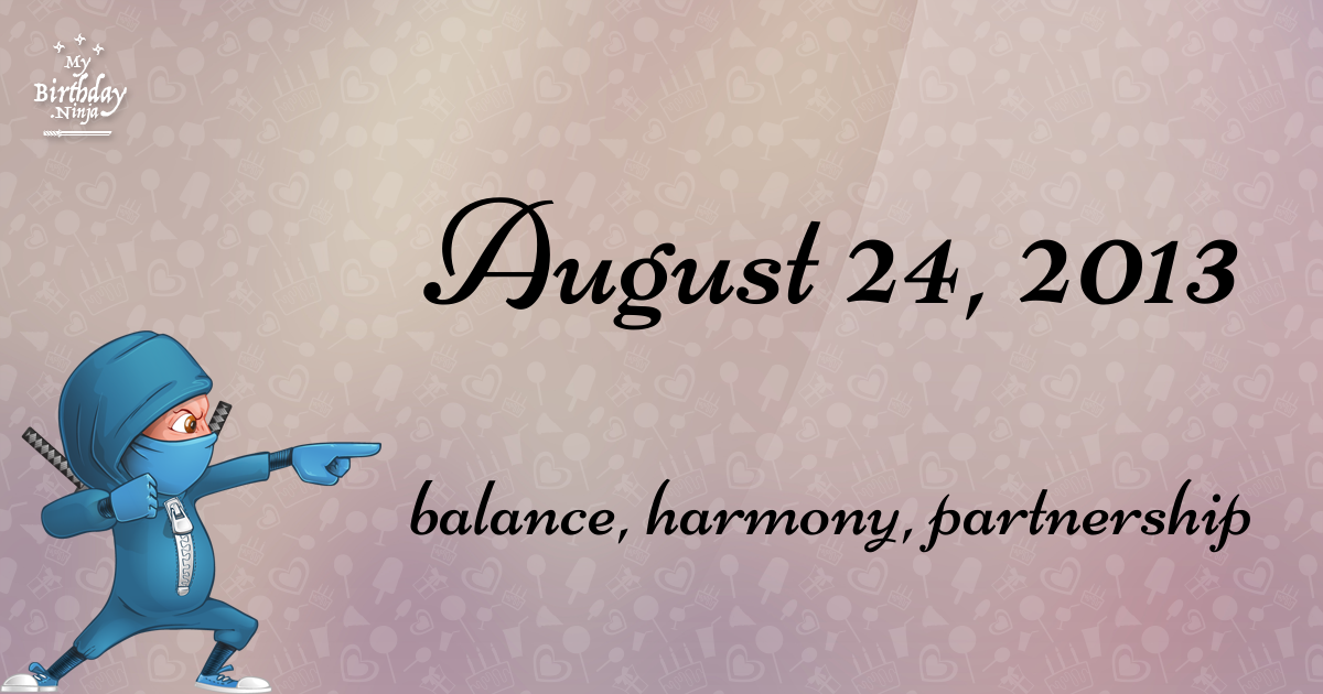 August 24, 2013 Birthday Ninja Poster