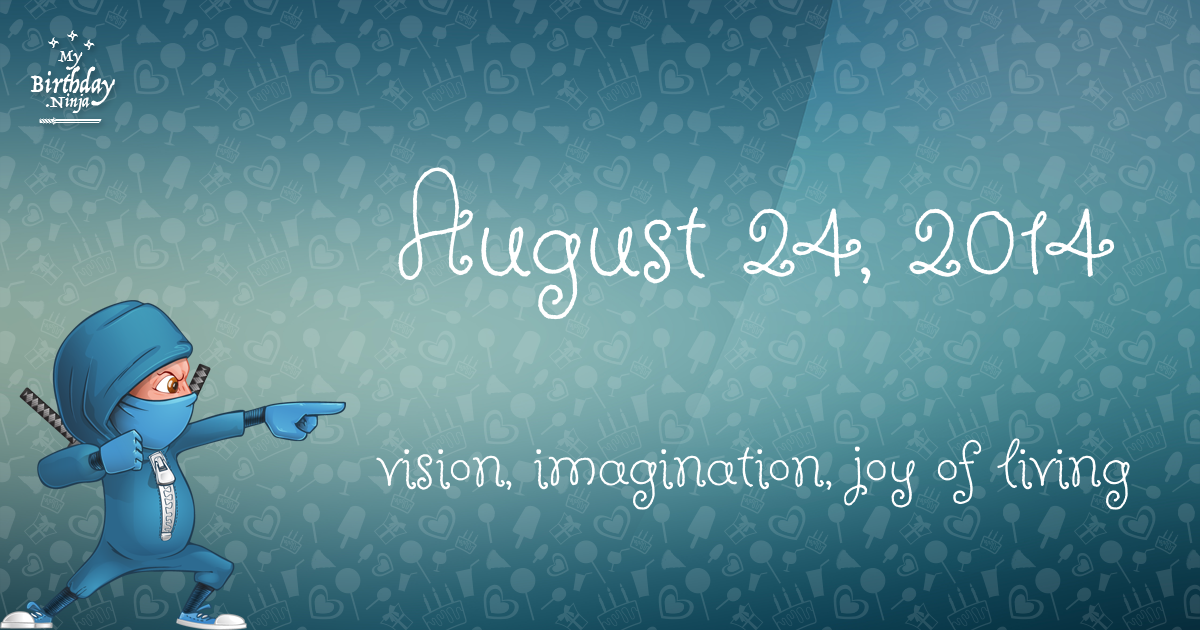 August 24, 2014 Birthday Ninja Poster