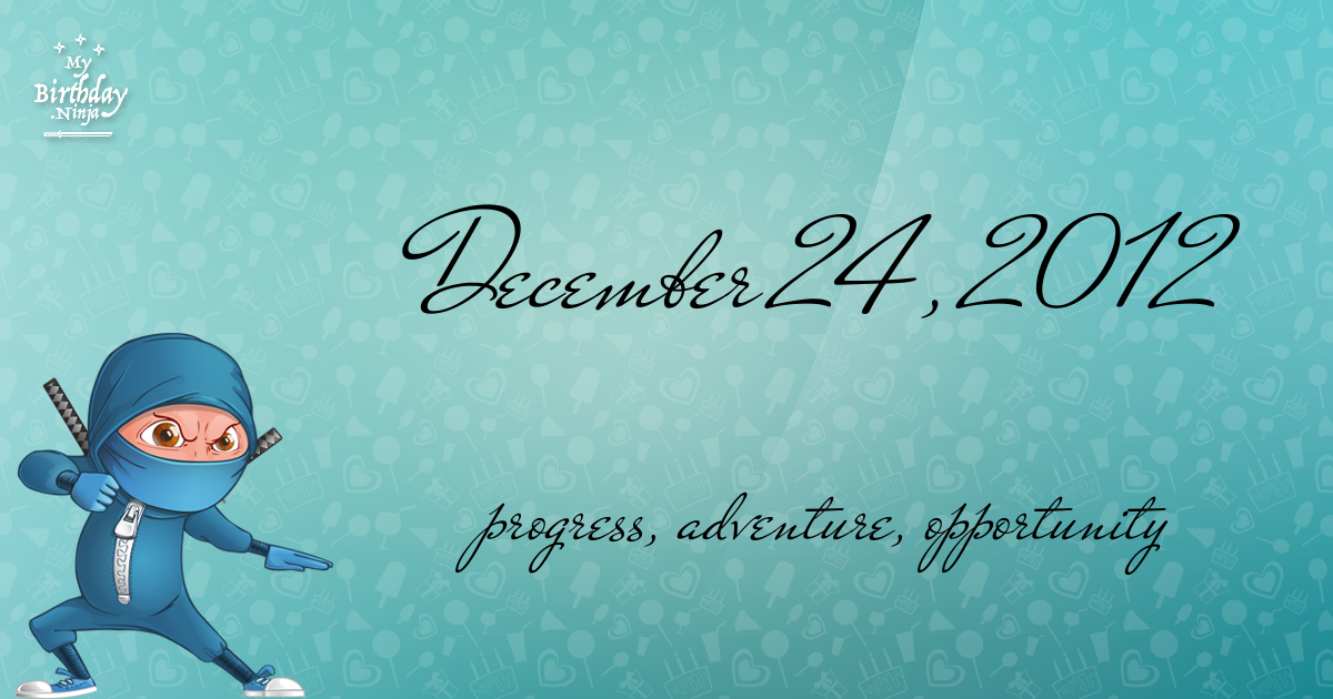 December 24, 2012 Birthday Ninja Poster