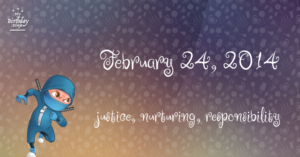 February 24, 2014 Birthday Ninja Poster
