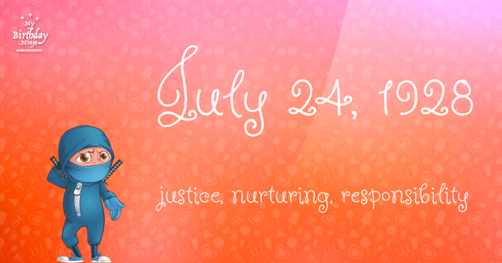 July 24, 1928 Birthday Ninja