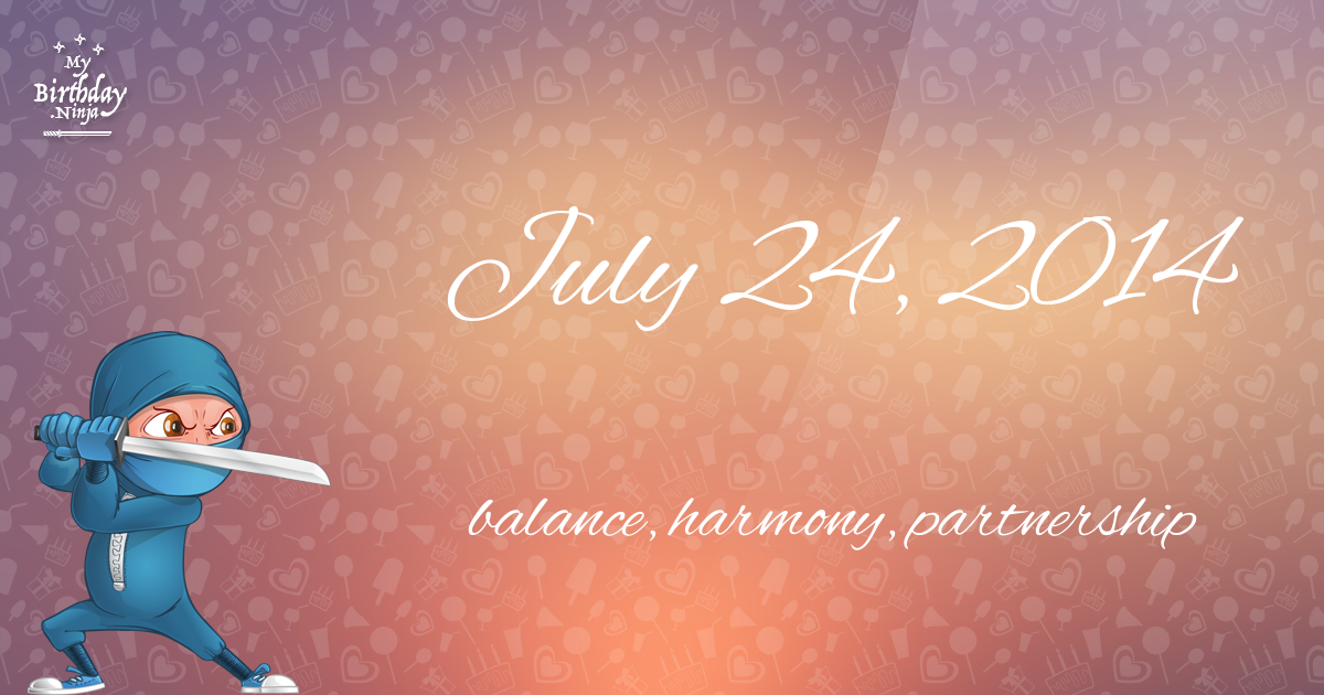 July 24, 2014 Birthday Ninja Poster