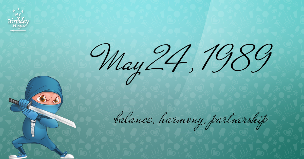 May 24, 1989 Birthday Ninja Poster