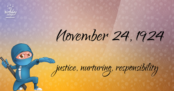 November 24, 1924 Birthday Ninja