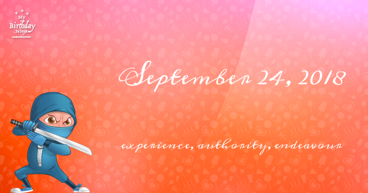 September 24, 2018 Birthday Ninja