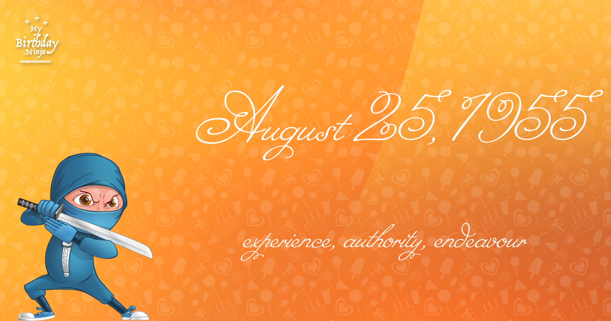 August 25, 1955 Birthday Ninja Poster