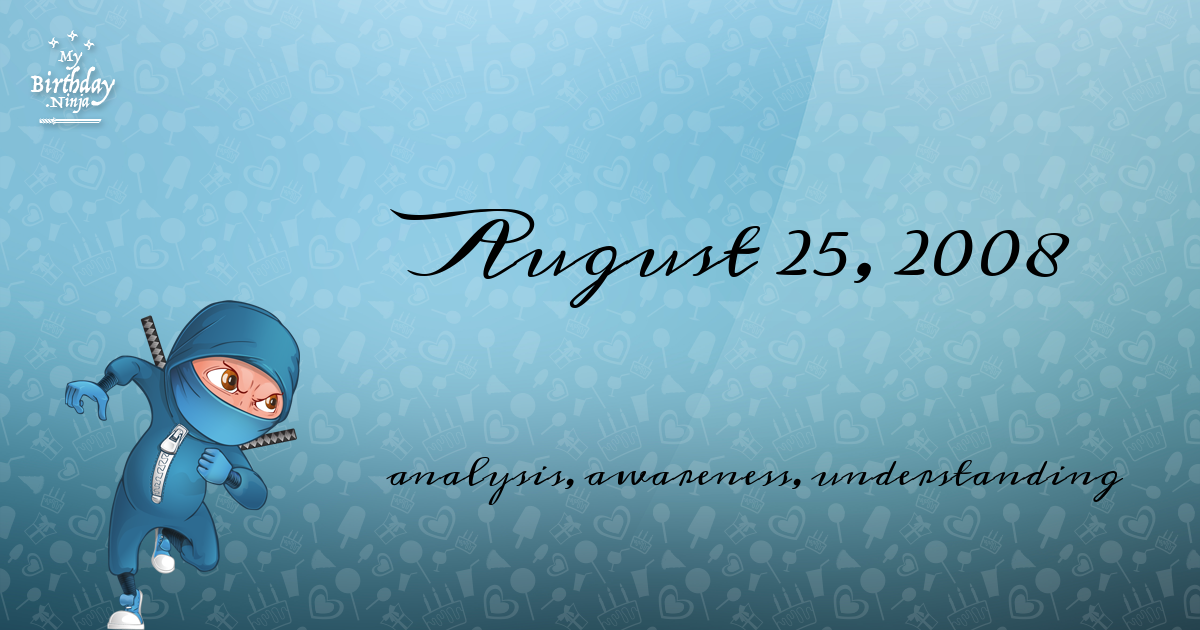 August 25, 2008 Birthday Ninja Poster
