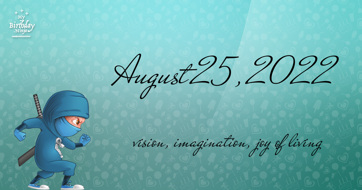 August 25, 2022 Birthday Ninja Poster