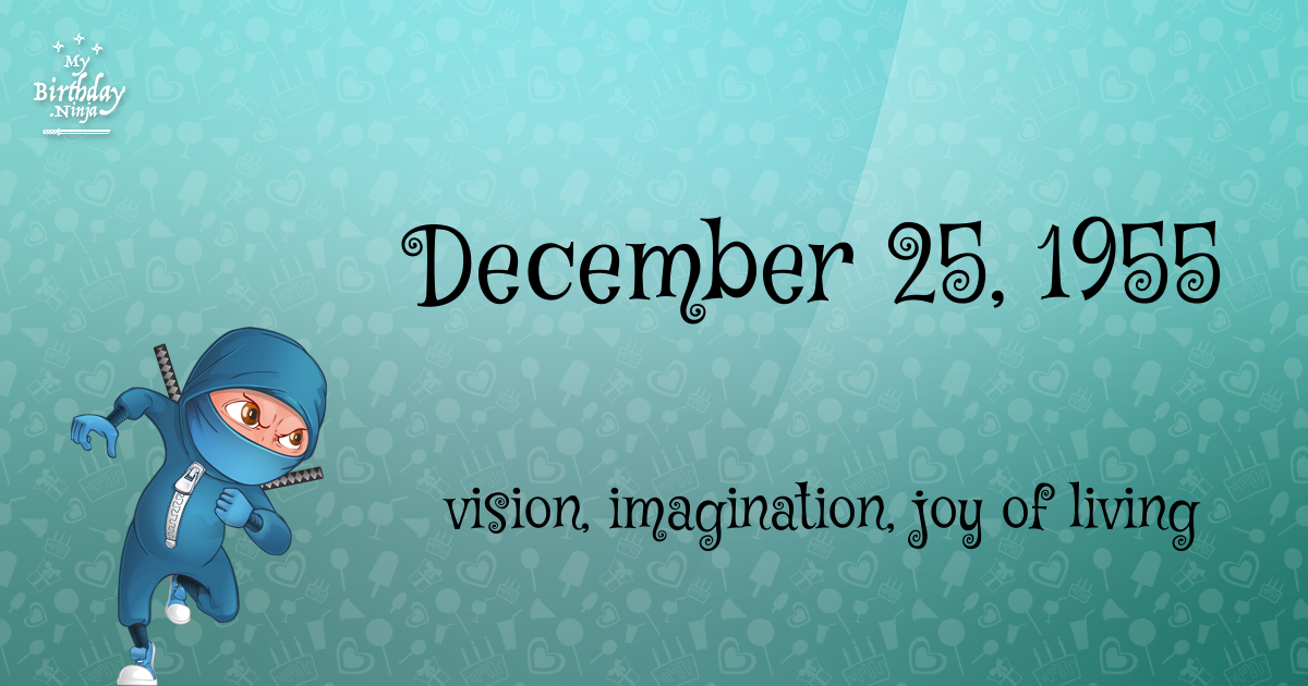 December 25, 1955 Birthday Ninja Poster