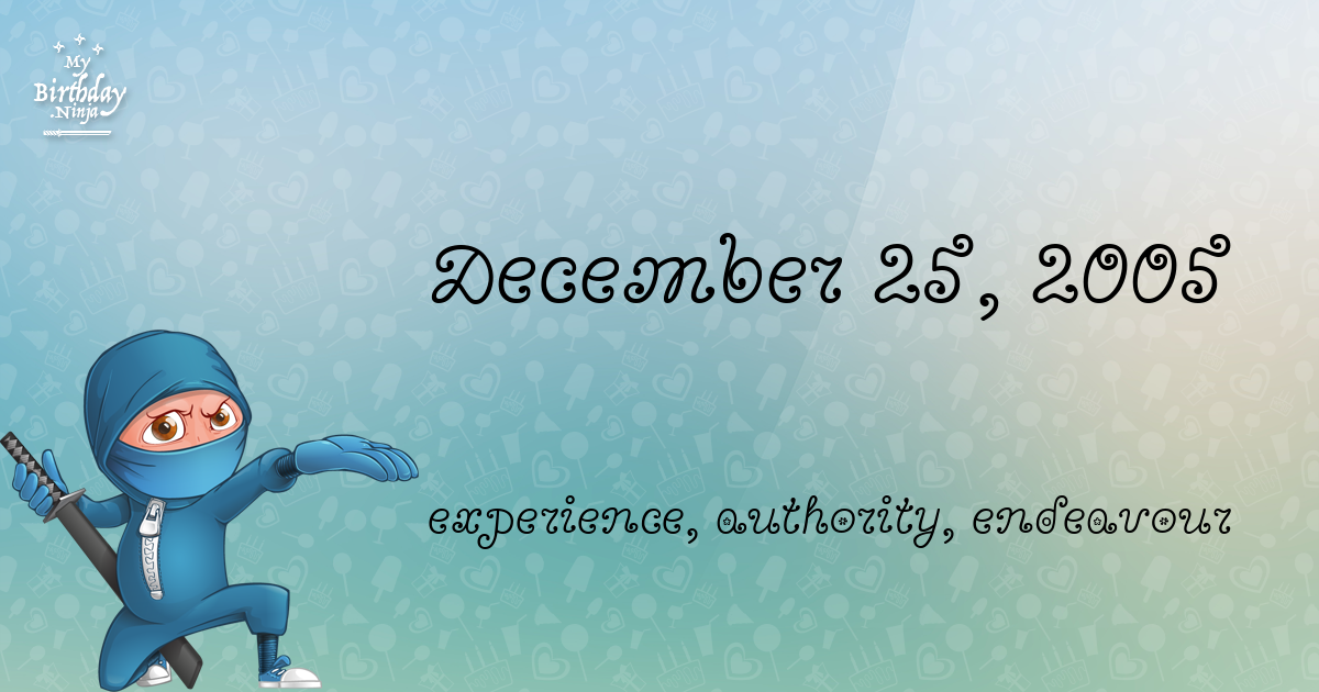 December 25, 2005 Birthday Ninja Poster