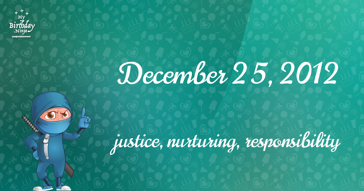 December 25, 2012 Birthday Ninja Poster