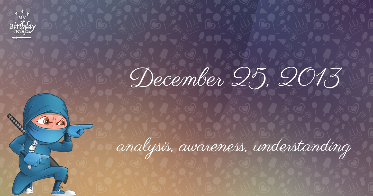 December 25, 2013 Birthday Ninja Poster