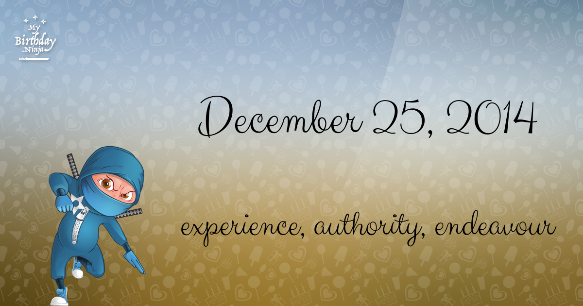 December 25, 2014 Birthday Ninja Poster
