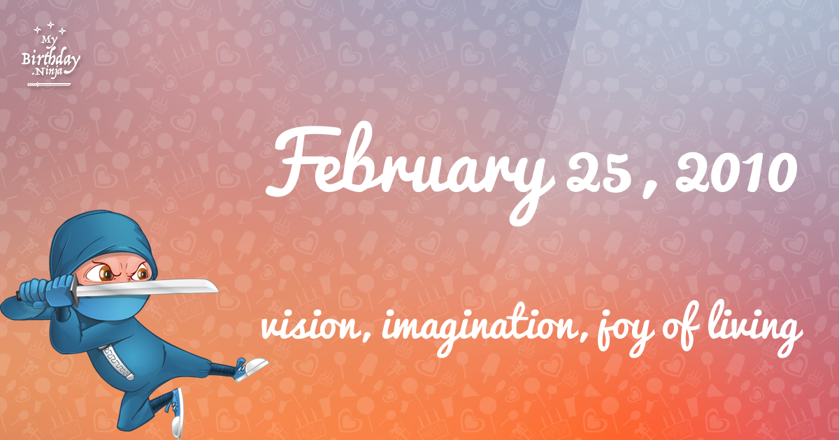 February 25, 2010 Birthday Ninja Poster