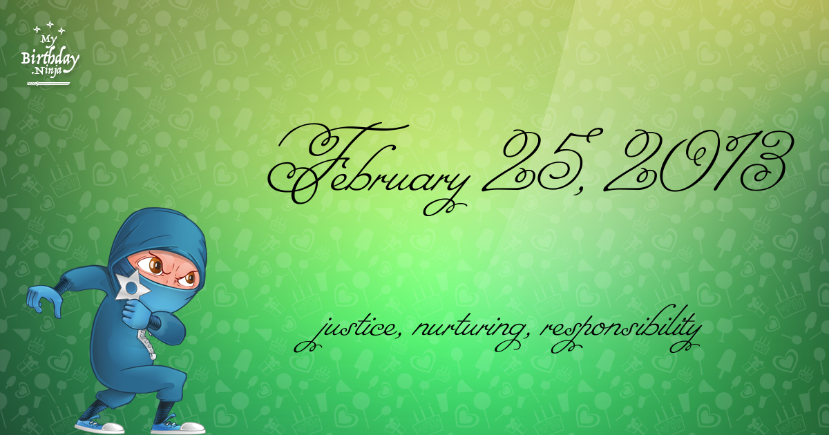 February 25, 2013 Birthday Ninja Poster