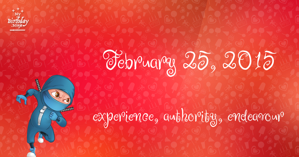 February 25, 2015 Birthday Ninja Poster