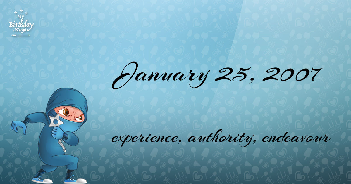 January 25, 2007 Birthday Ninja Poster