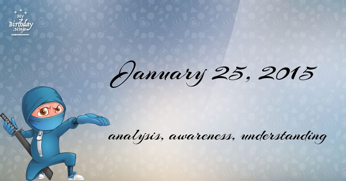 January 25, 2015 Birthday Ninja Poster
