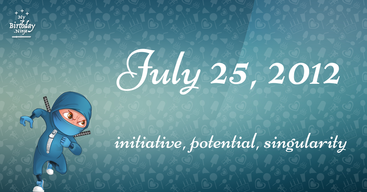 July 25, 2012 Birthday Ninja Poster