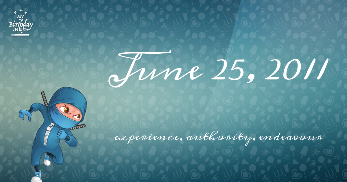 June 25, 2011 Birthday Ninja Poster