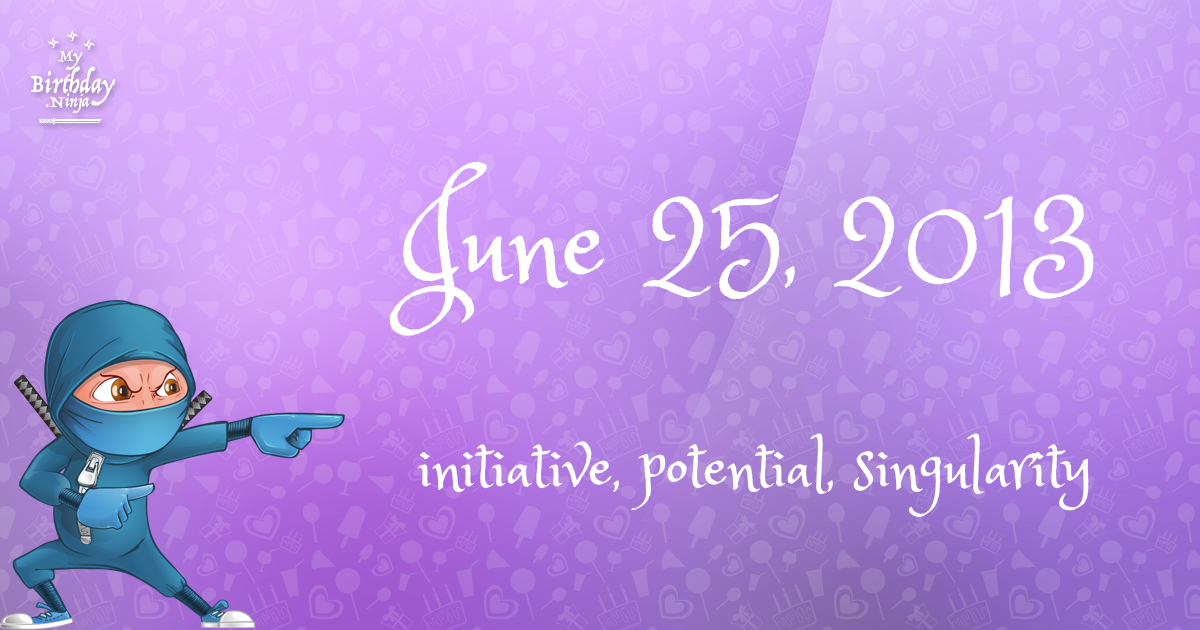 June 25, 2013 Birthday Ninja Poster